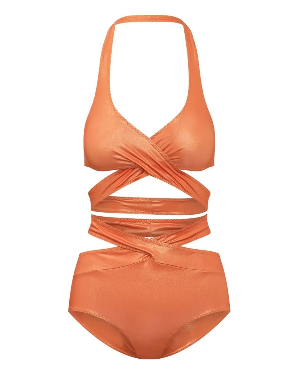 ALESSANDRO VIGILANTE Orange Bikini À Bretelles
