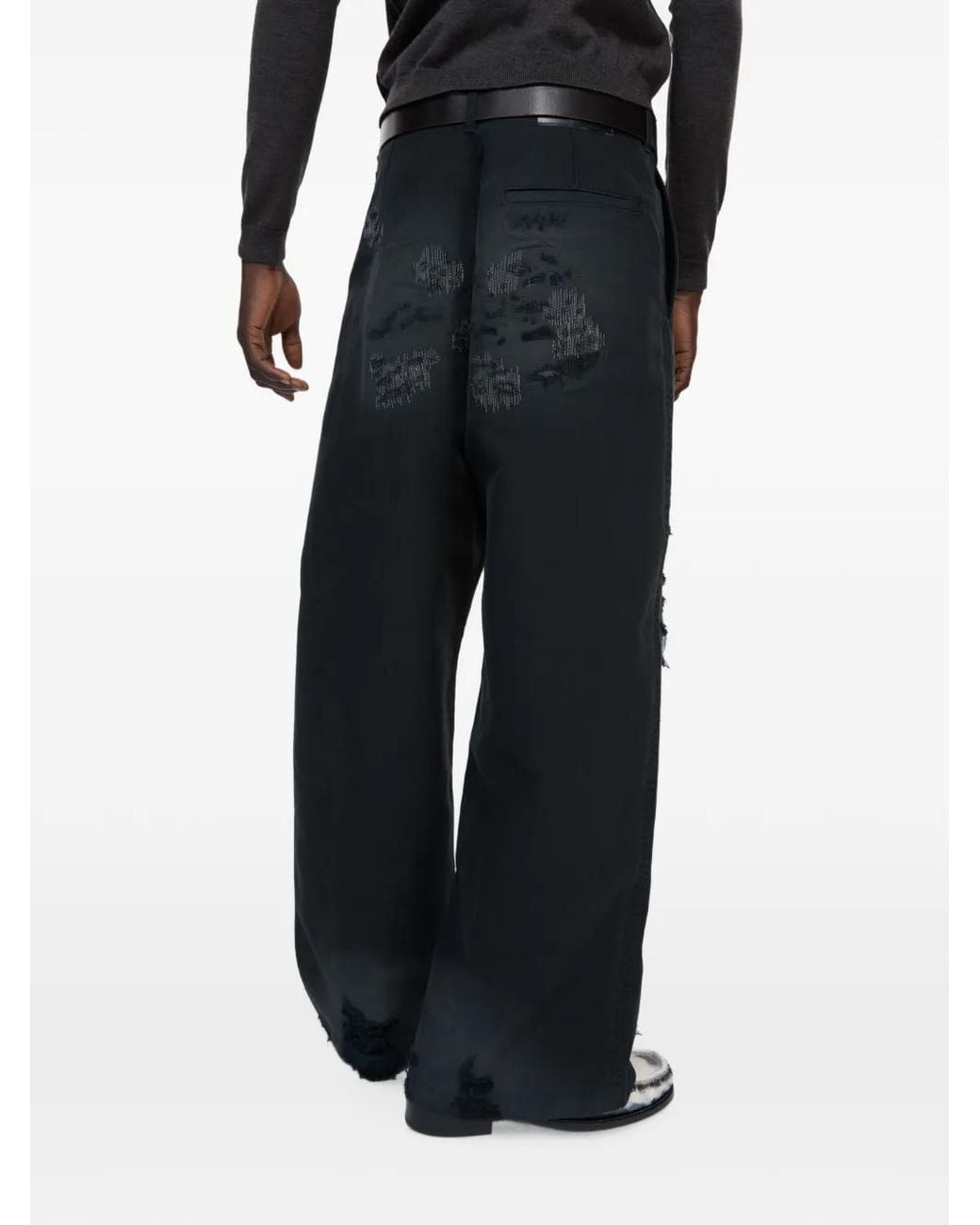 Acne Blue Mended Pants for men