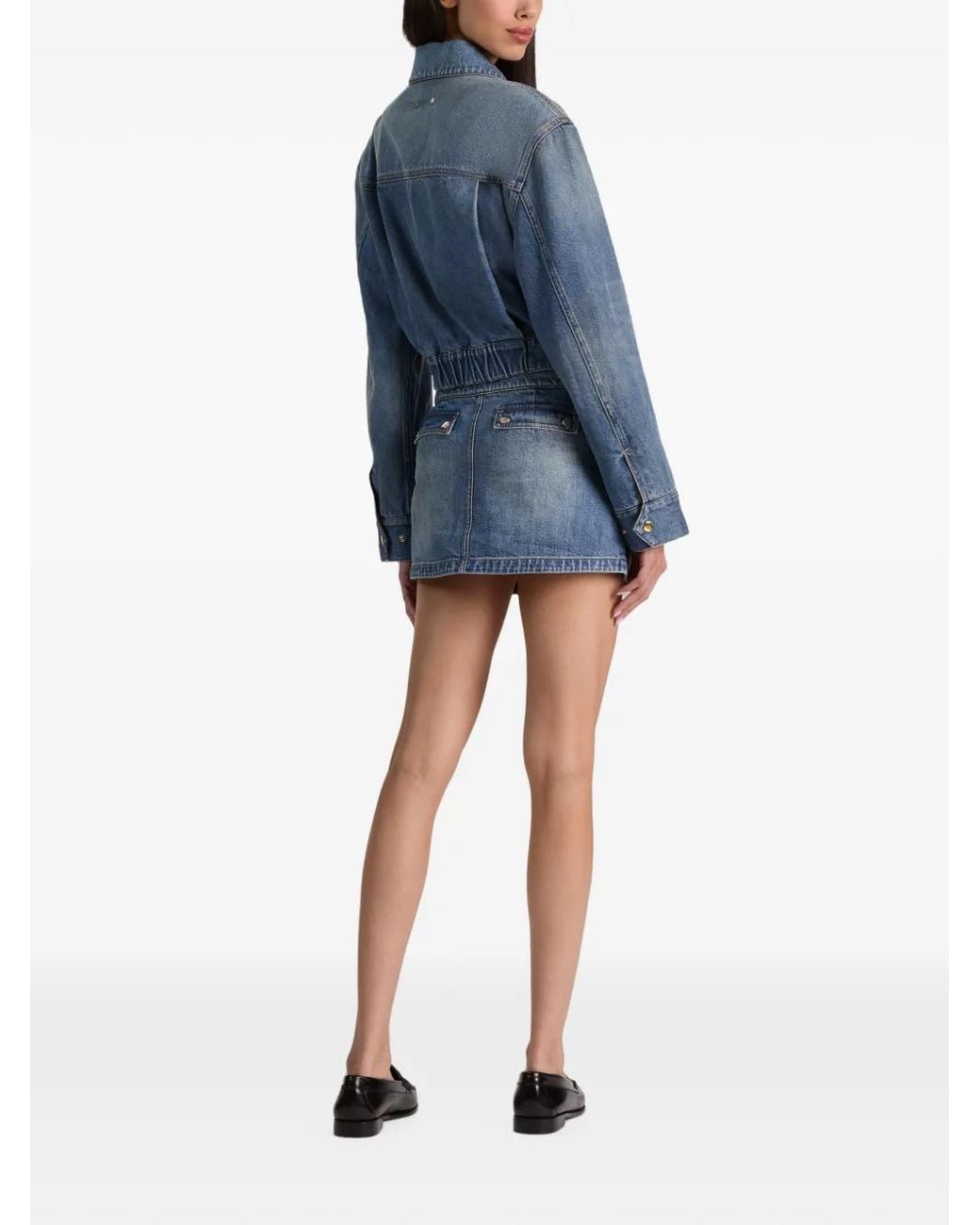 Alice + Olivia Blue Leroy Denim Jacket