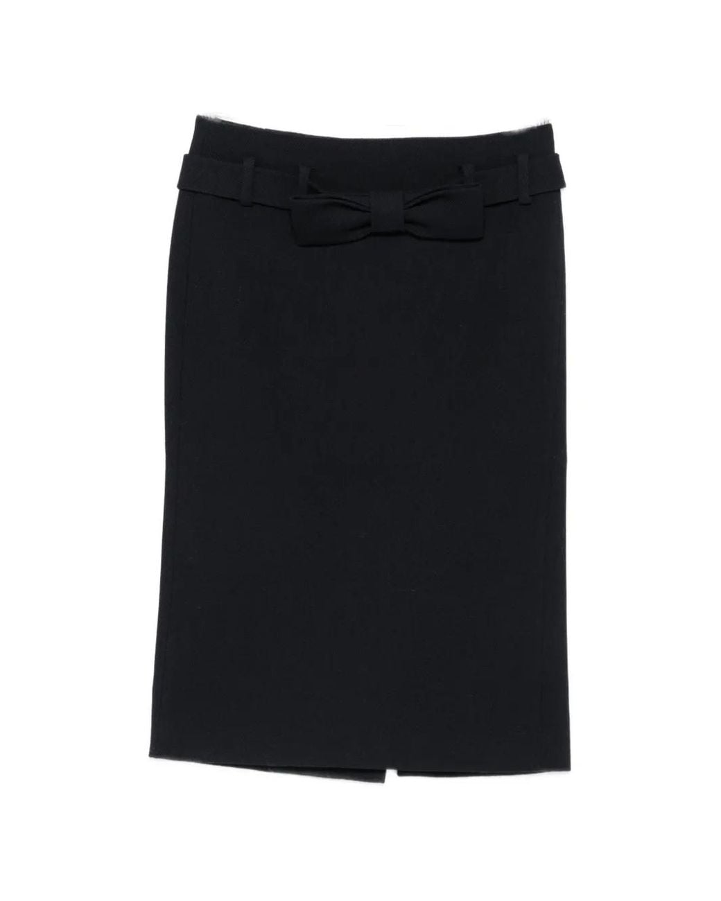 ShuShu/Tong Black Jupe En Laine À Détail De Nœud
