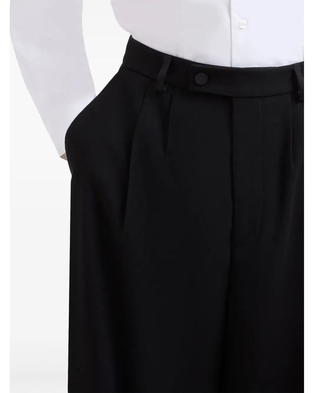 Gcds Black Enver Satin Trousers for men