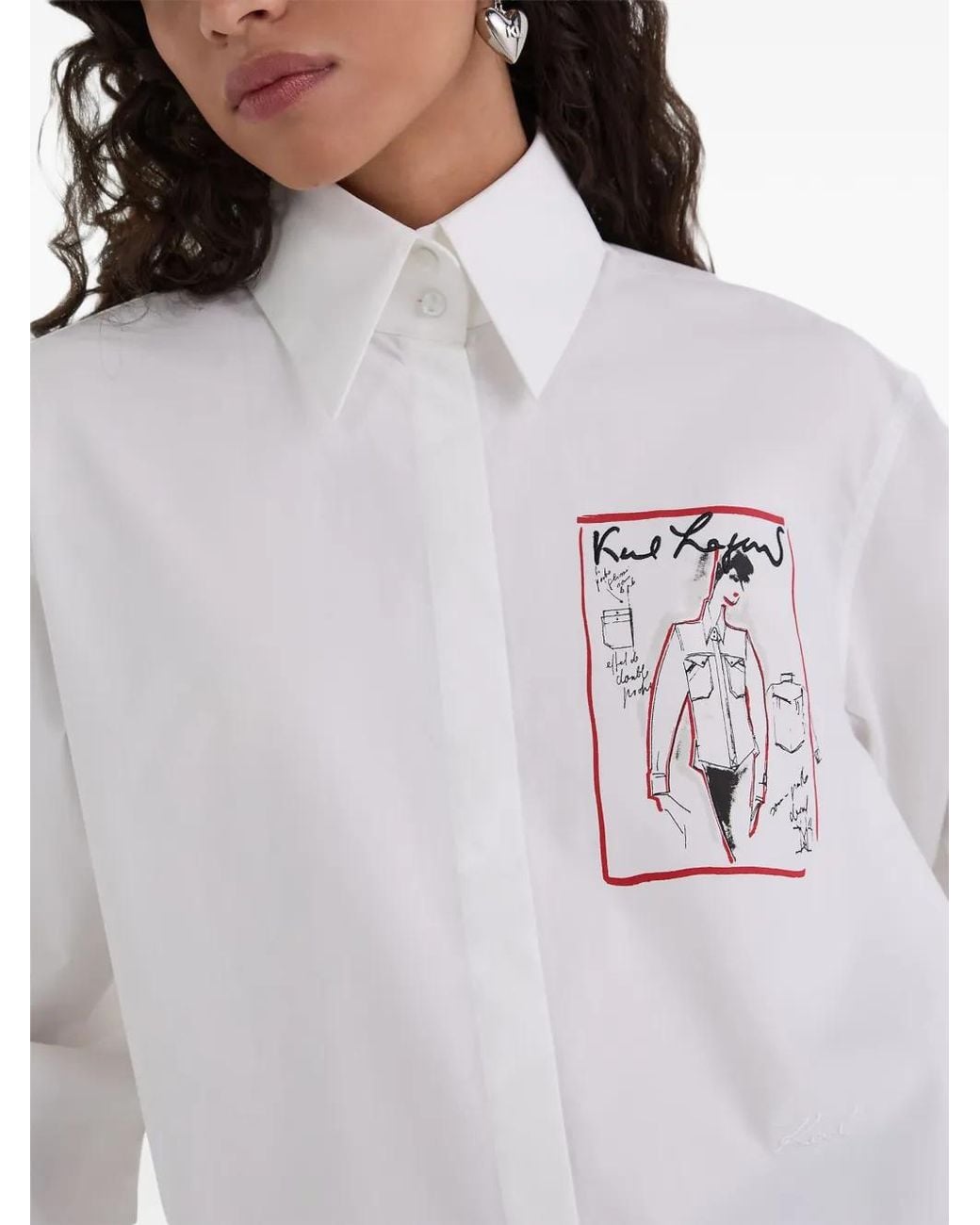 Karl Lagerfeld White Karl Series Poplin Shirt