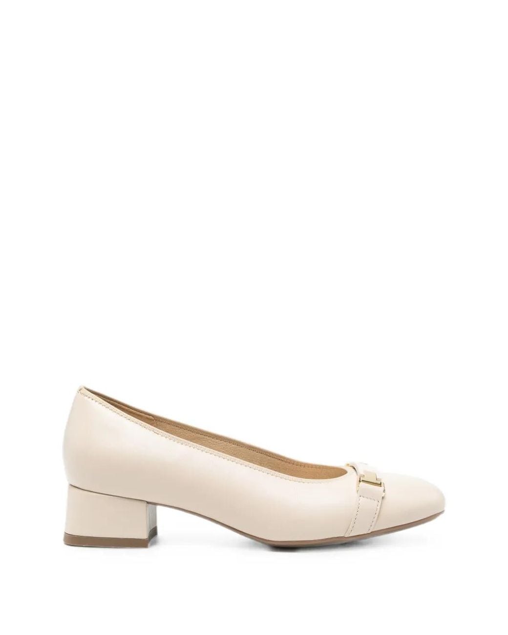Ara Natural Graz Buckle-Detail Block-Heel Pumps