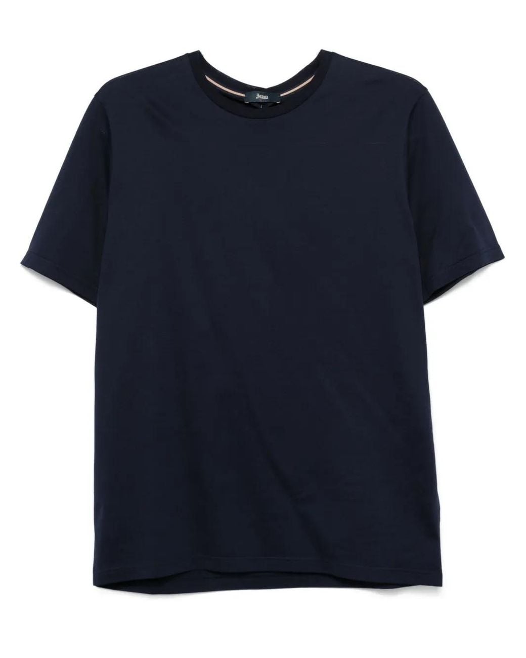 Herno Blue Cotton T-Shirt for men