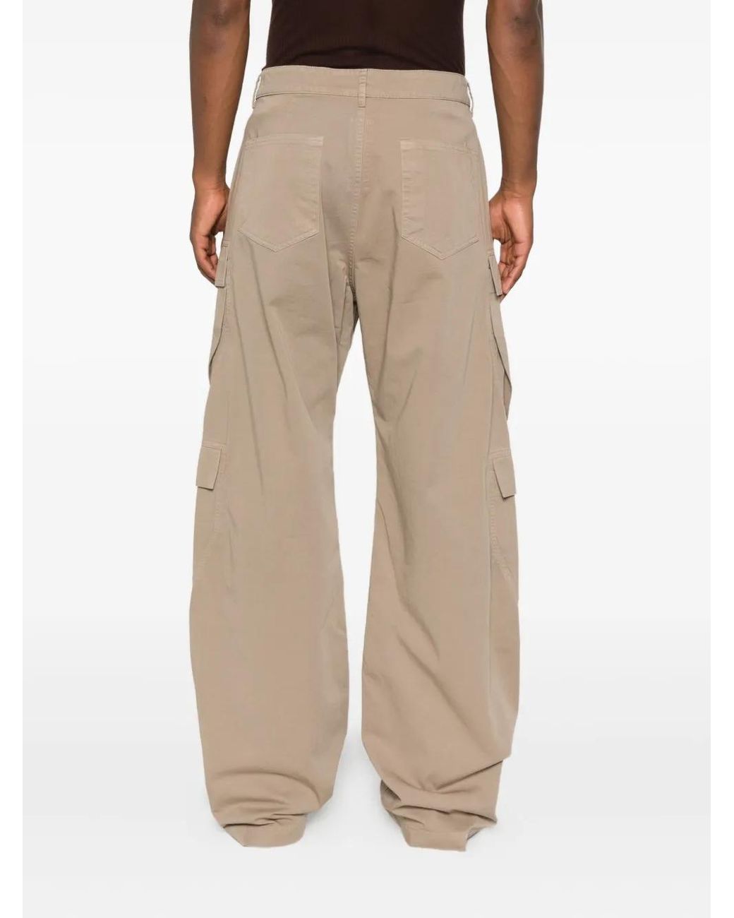 Rick Owens Natural Concordians Cargo Trousers for men