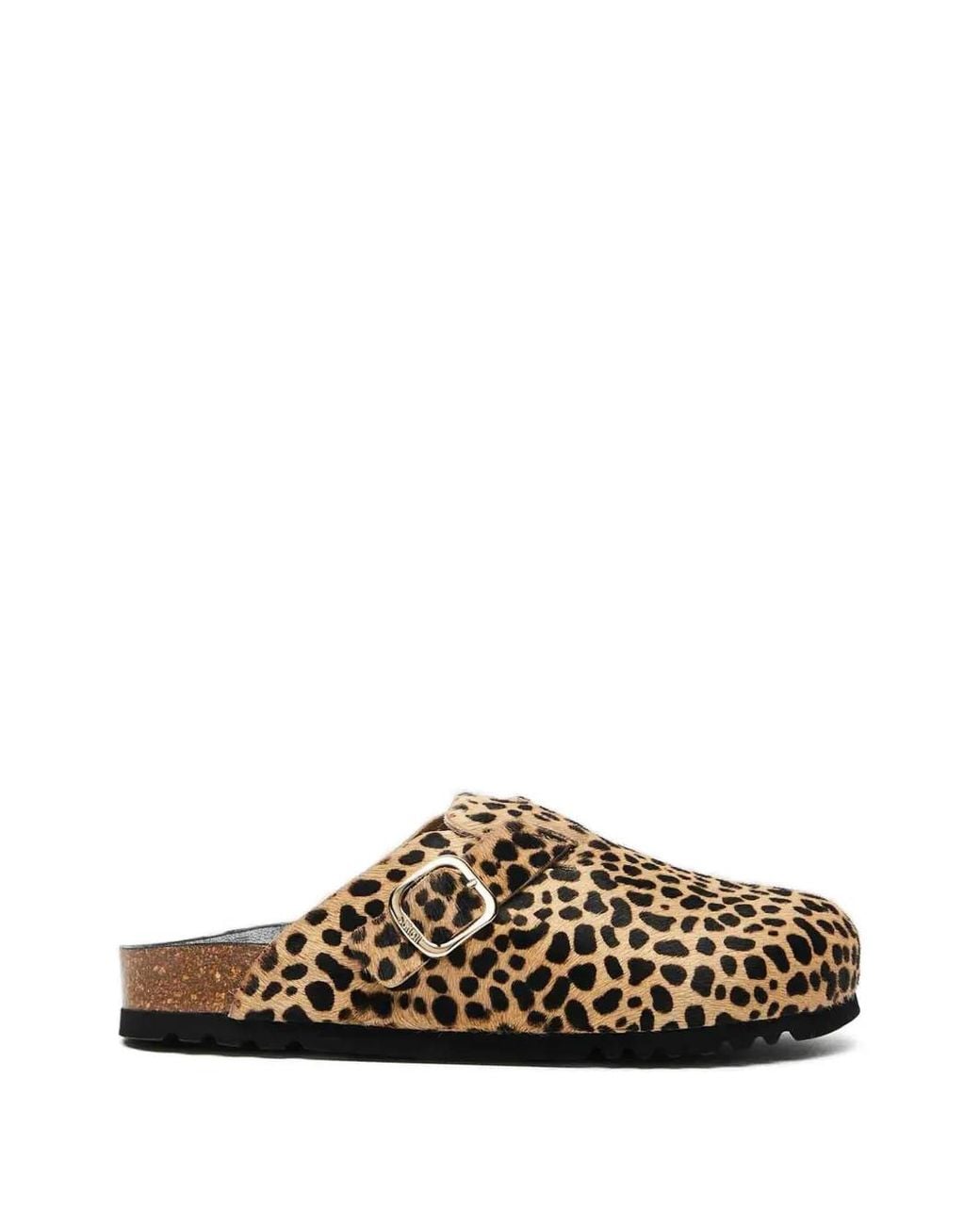 Scholl White Fae Leopard-Print Mules