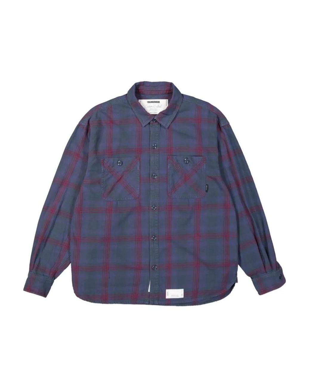 Neighborhood Savage Tartan-Check Shirt in Blue for Men | Lyst UK