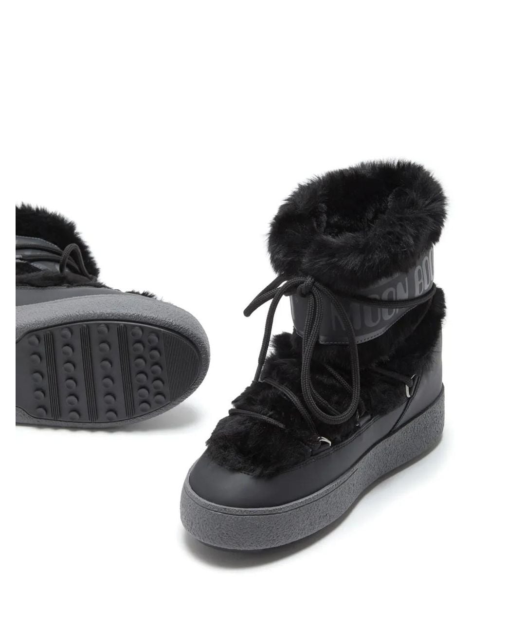 Moon Boot Black Stiefel Aus Faux Fur