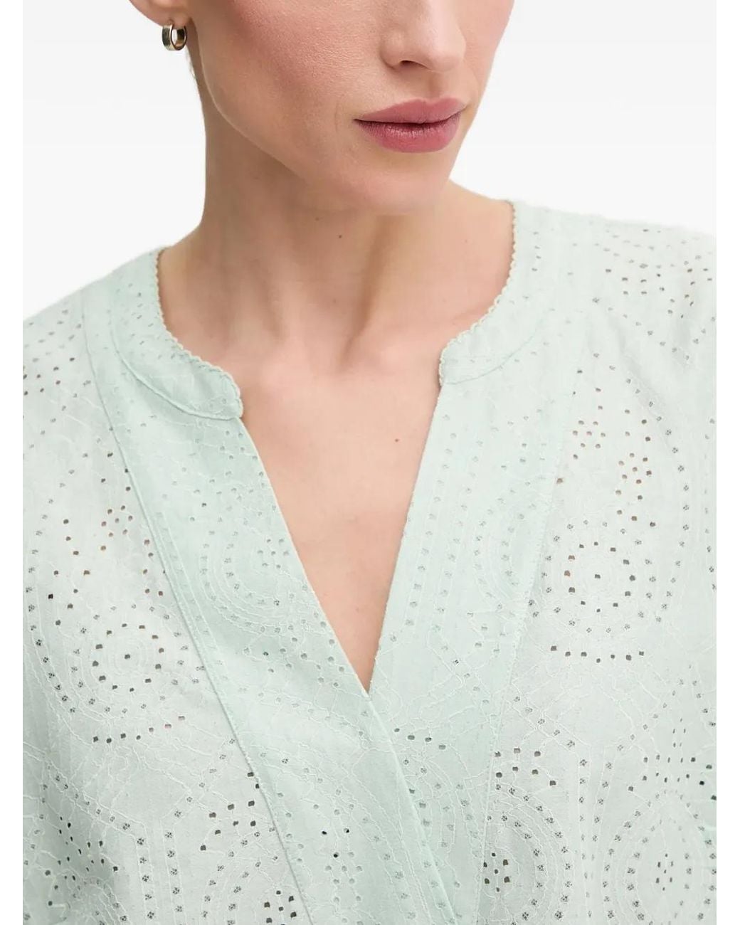 Mos Mosh Green V-Neck Top