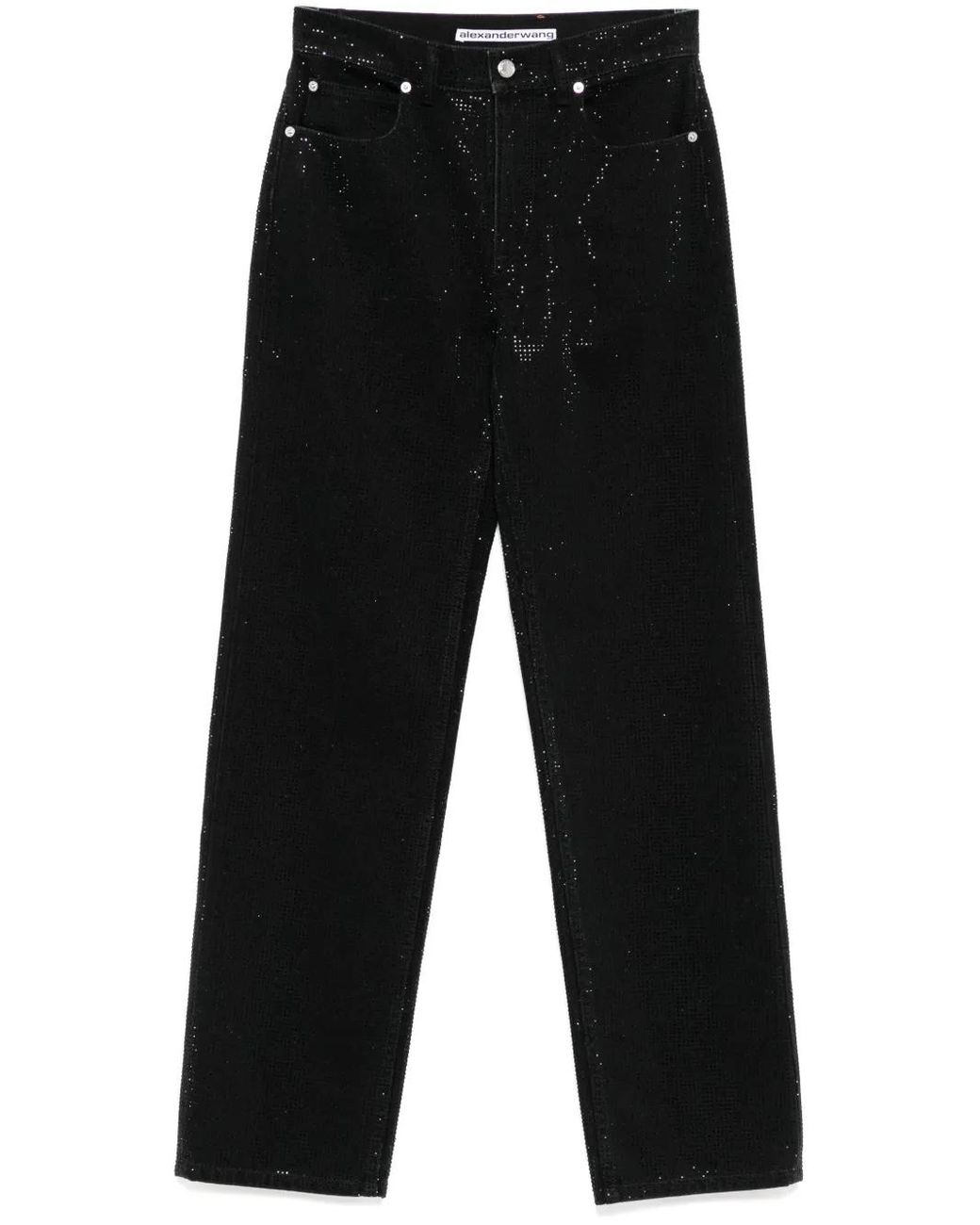 【関税込み】Alexander Wang Jeans with logo crystal hotfix Alexander Wang Jeans with logo crystal hotfix Blue - Women