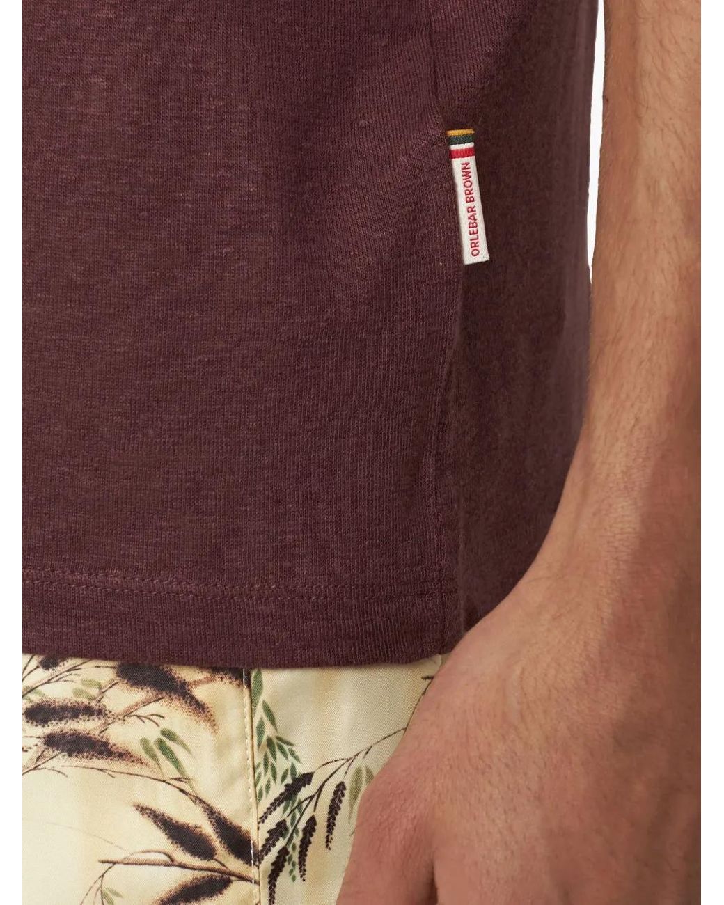 Orlebar Brown Red Short Sleeve T-Shirt for men