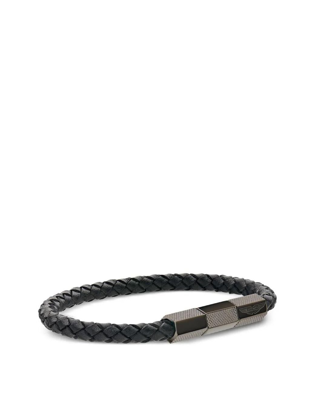 Aston Martin White Bracelet En Cuir Tressé for men