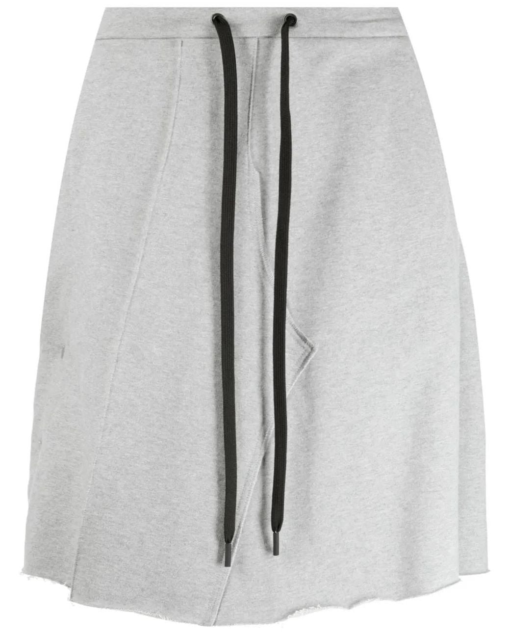 JORDANLUCA Gray Logo-Patch Cotton Track Shorts for men