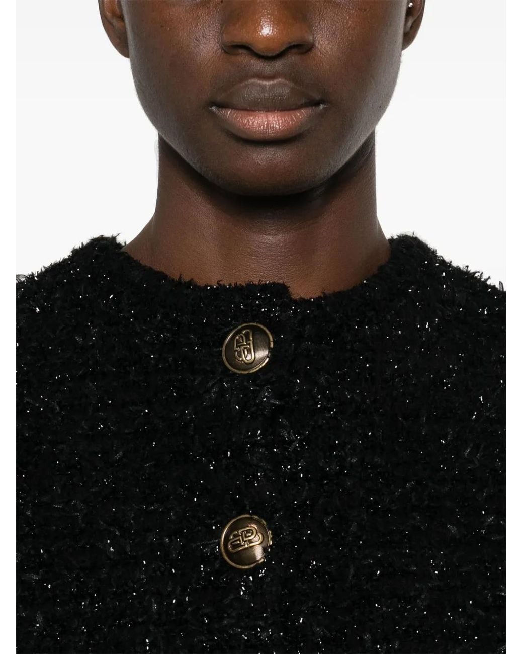 Balenciaga Black Short Cardigan