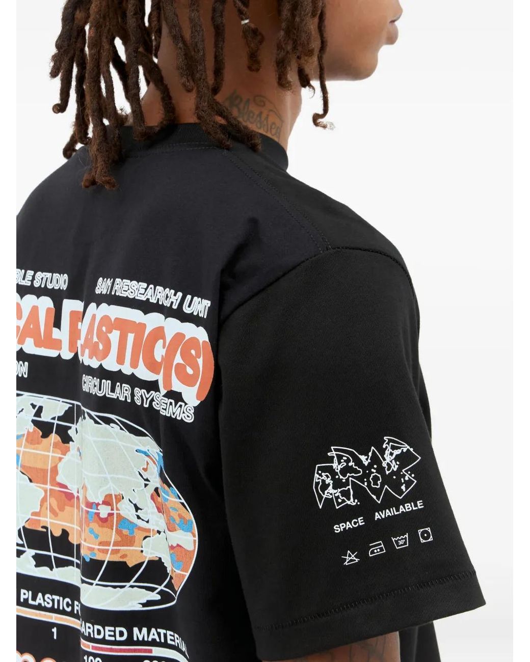 Space Available Black T-Shirt Radical Plastic for men