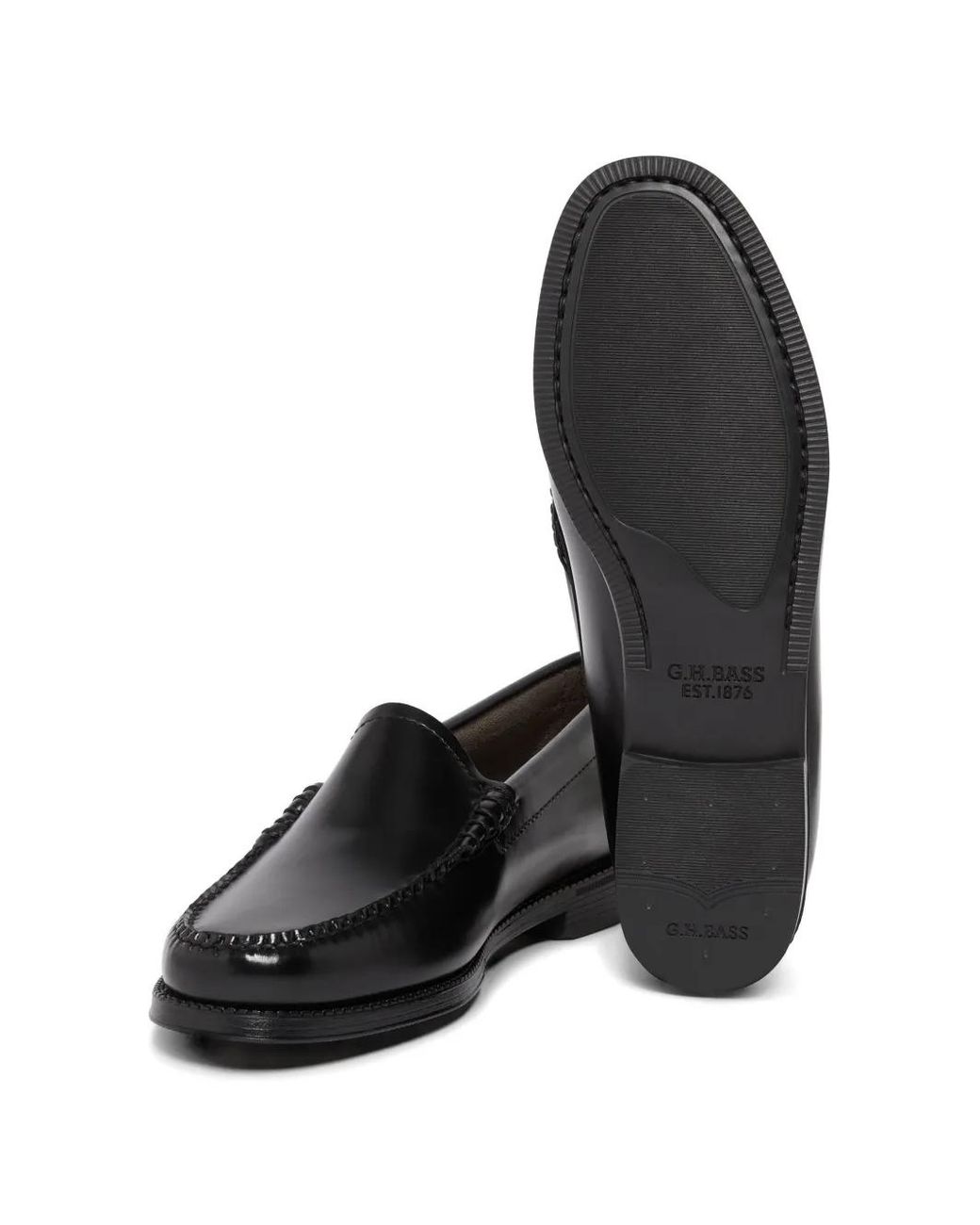 G.H.BASS Black Easy Weejuns Venetian Loafers