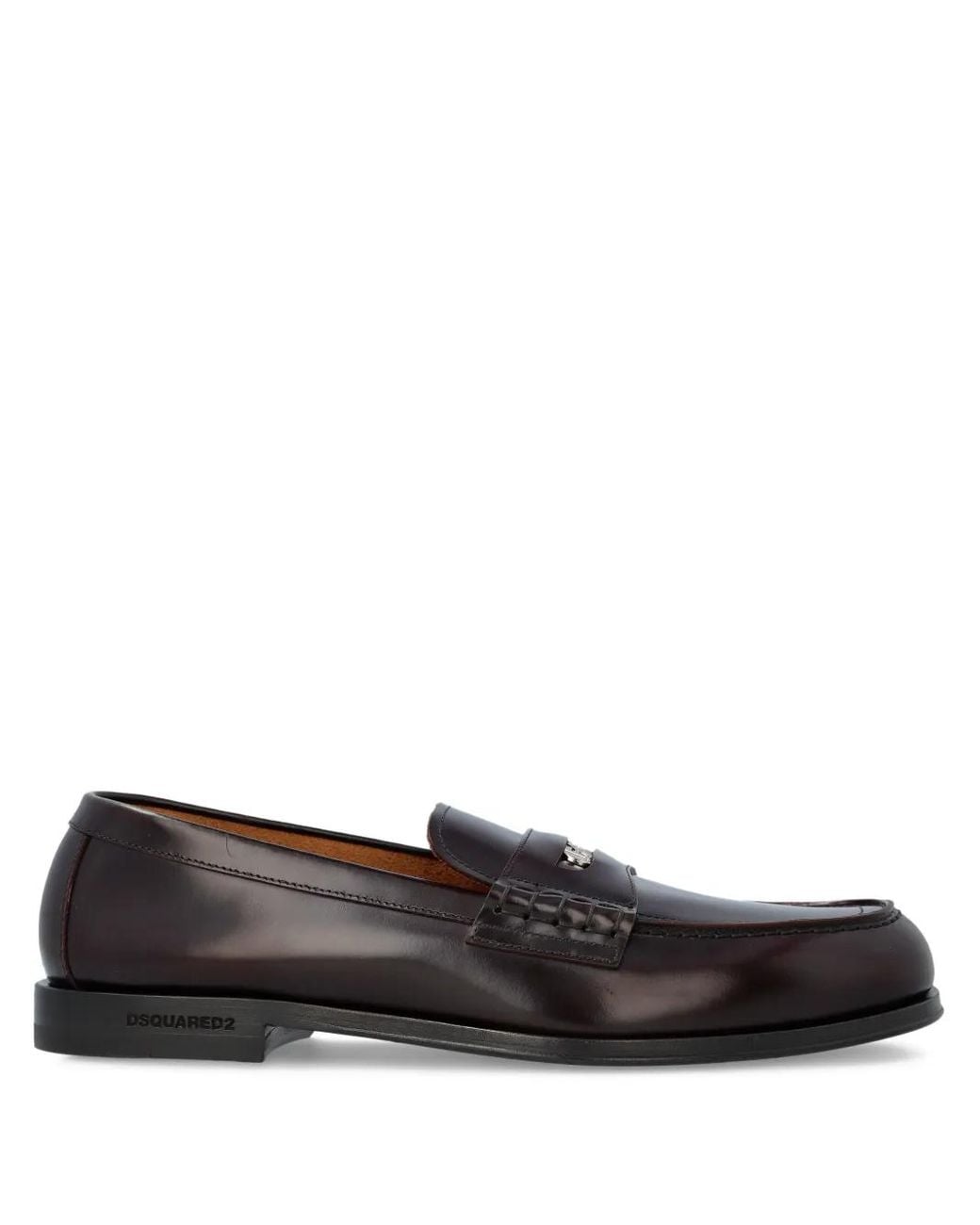 DSquared² Black Neoclassic Leather Penny Loafers for men