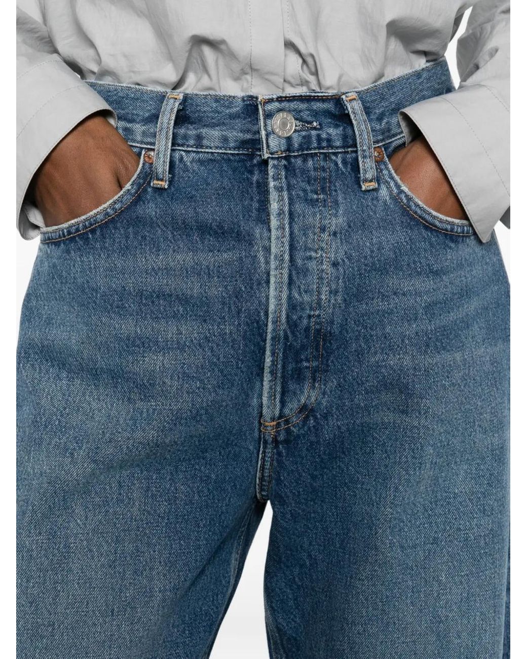 Agolde Blue Whiskering-Effect Jeans