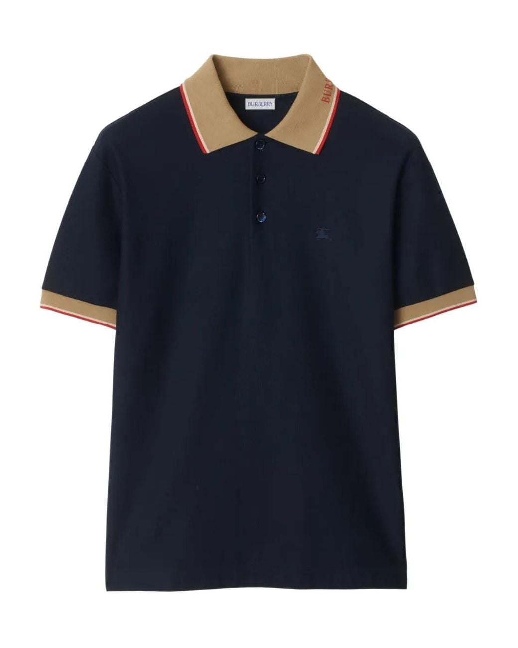 Polo de algodón azul Burberry de hombre de color Blue