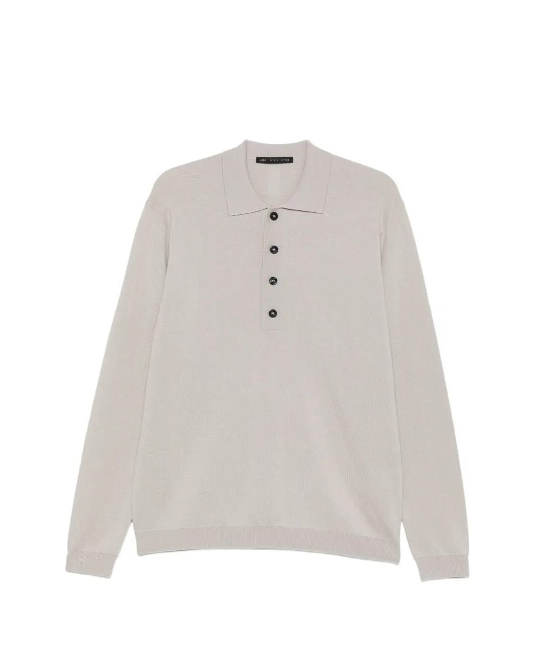 Low Brand White Long-Sleeve Polo Shirt for men