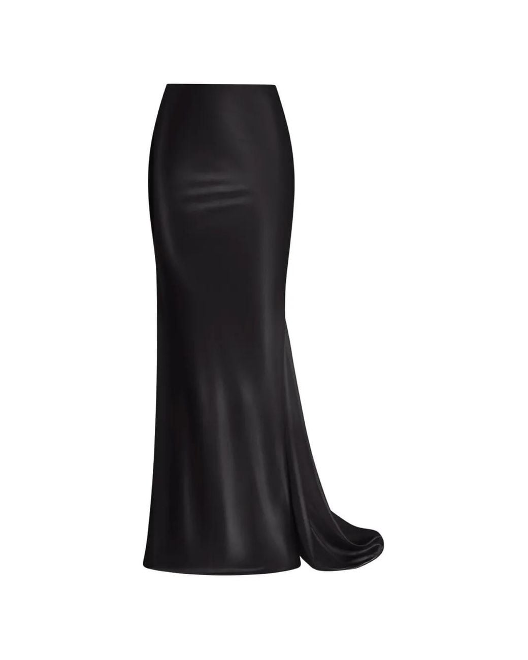 ALEXIA & ANTONIA Black Bias-Cut Maxi Skirt