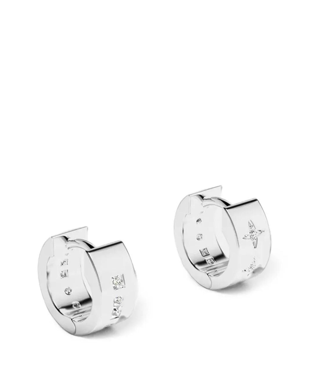 Apm Monaco White Love Hoop Earrings
