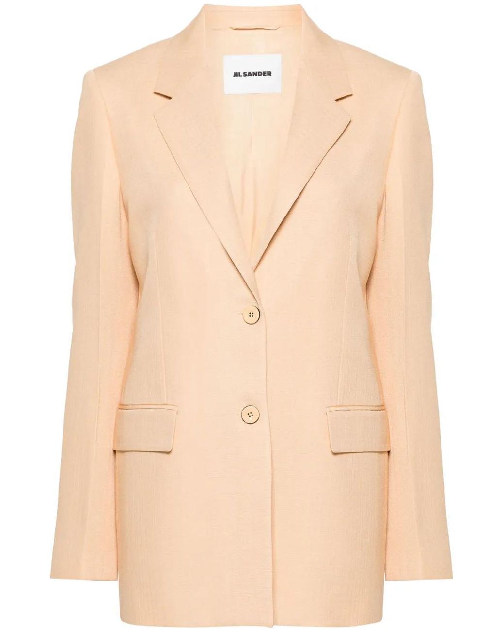 Jil Sander Natural Blazer À Simple Boutonnage