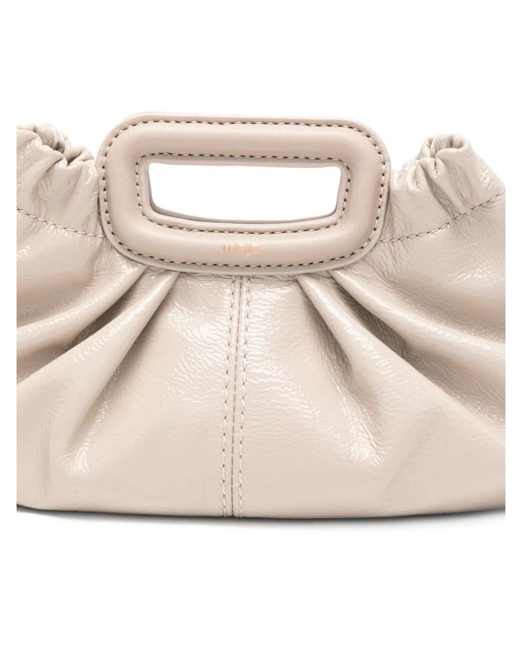 Maje Natural Naplak Leather Milpli Mini Clutch