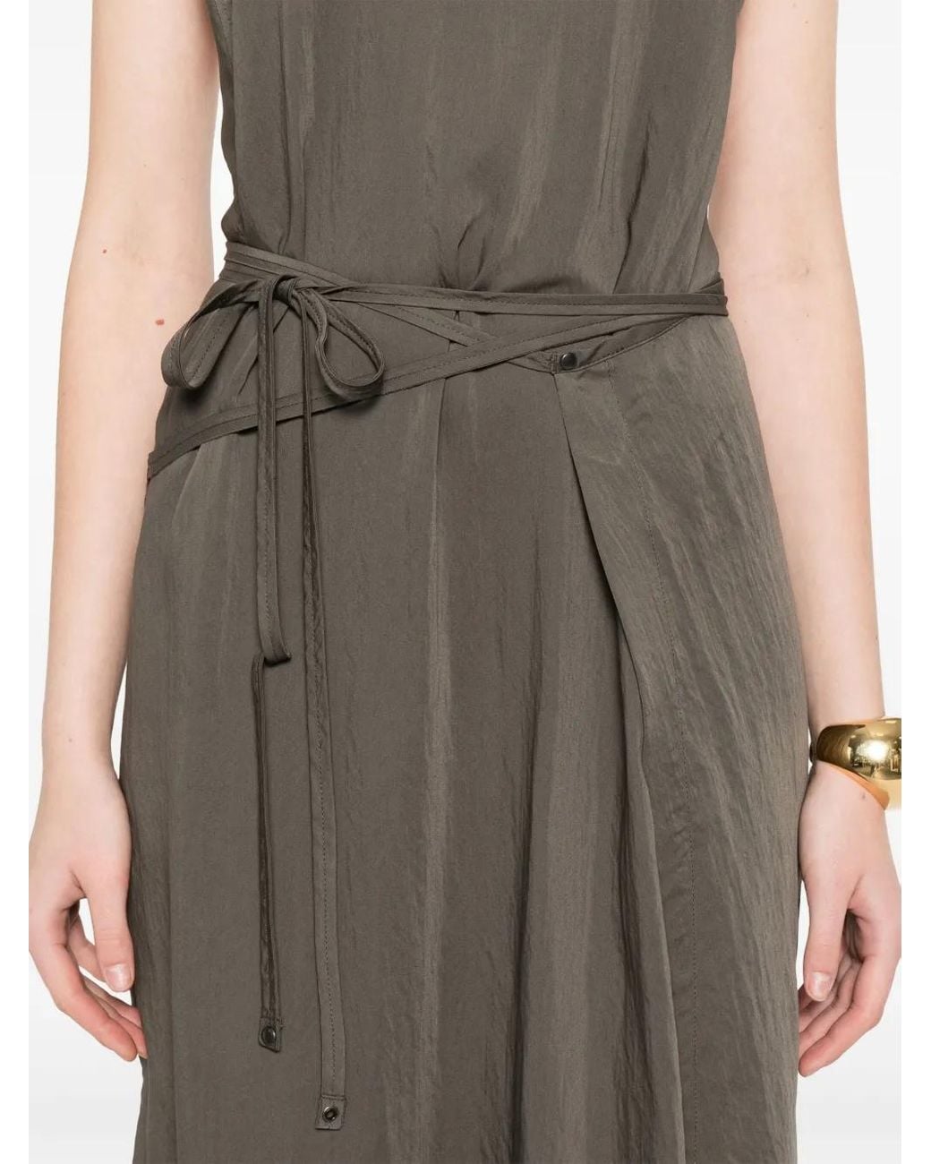 Lemaire Gray Apron Midi Dress