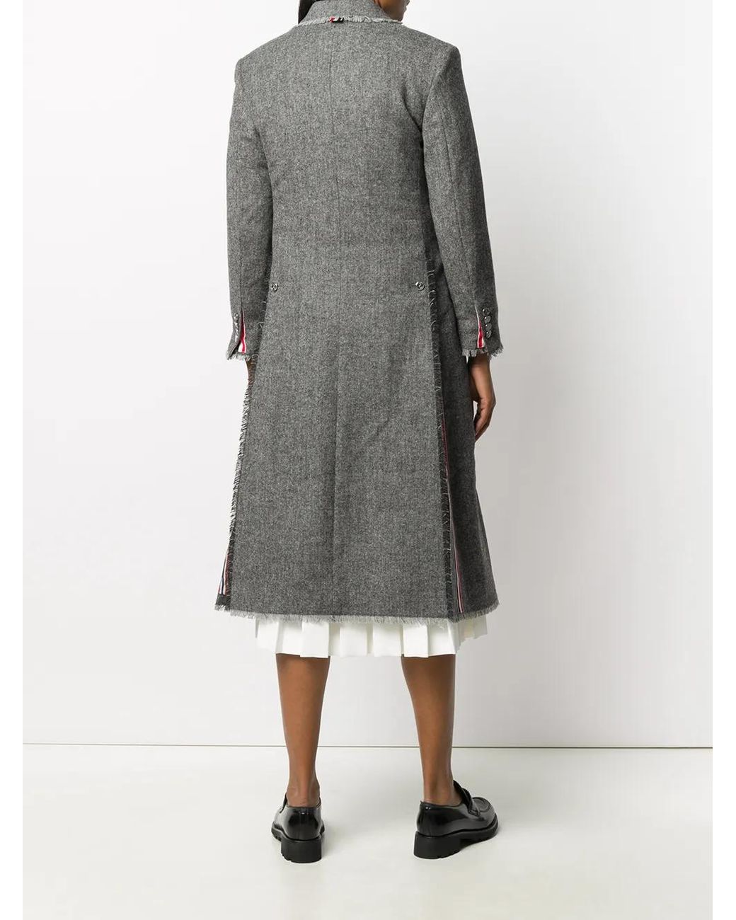 Thom Browne Gray Rwb-Stripe Coat