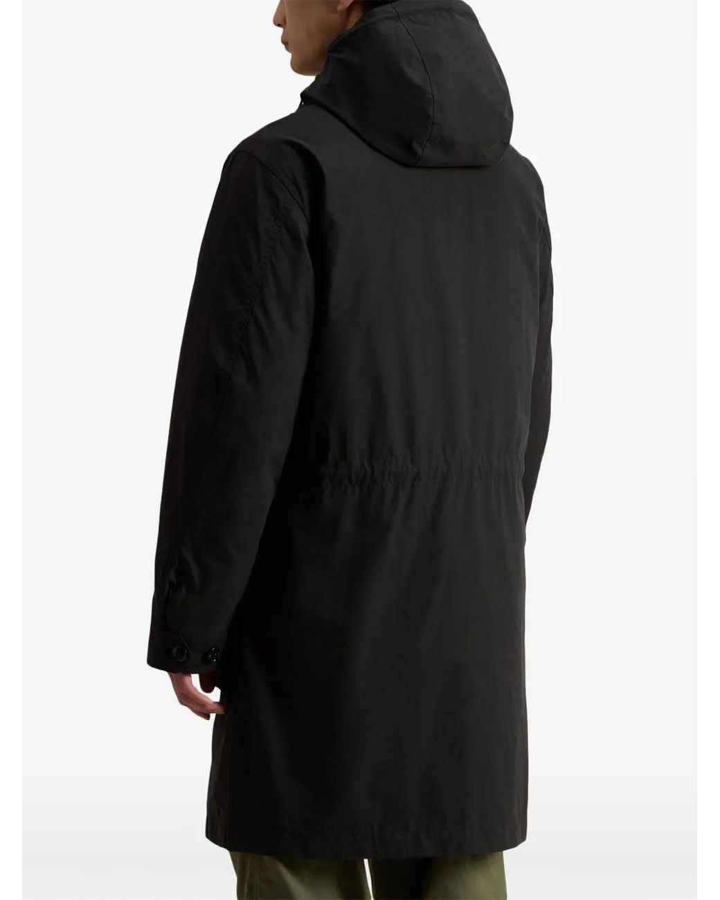 Woolrich Black Peach Parka Coat for men