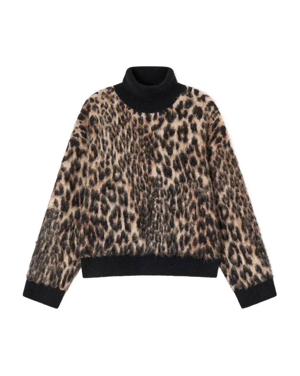 Pull À Imprimé Léopard Ganni en coloris Black