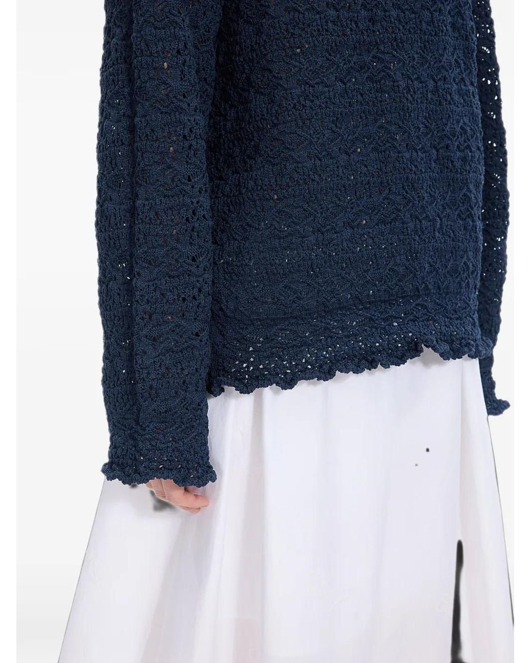 JNBY Blue Oversized Knitted Polo Shirt