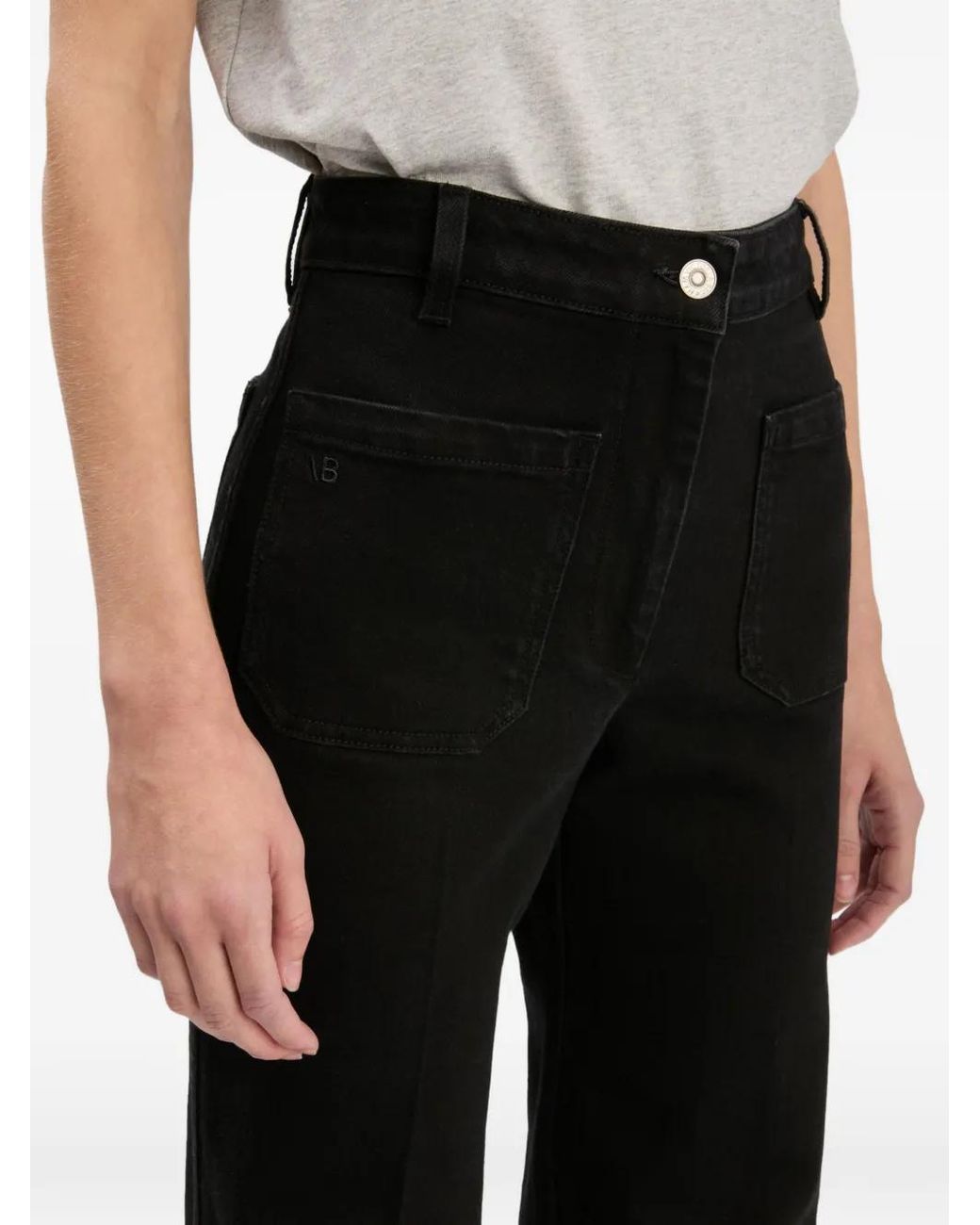 Victoria Beckham Black Alina High-Waist Jeans