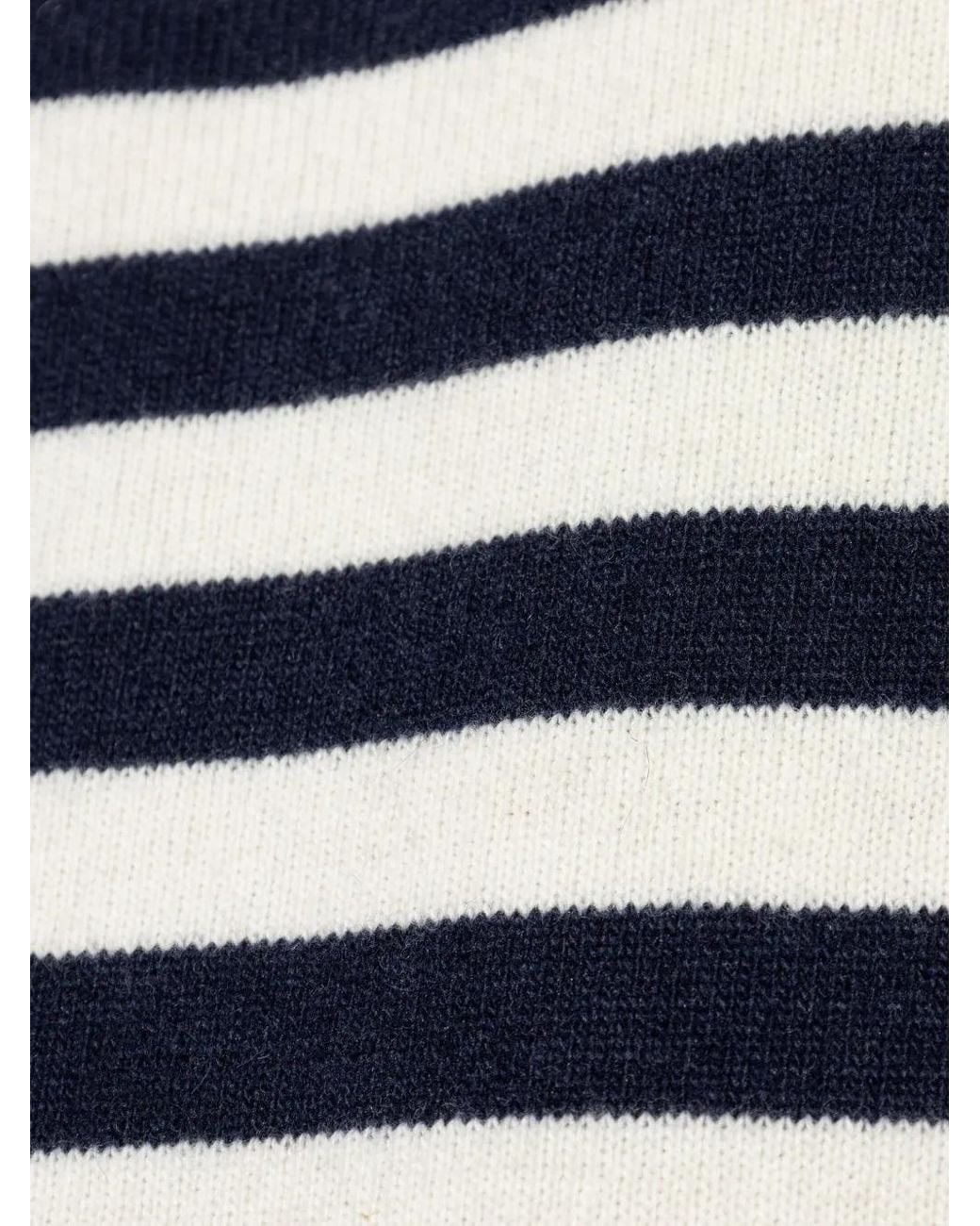 Paul & Shark White Striped Wool Sweater for men