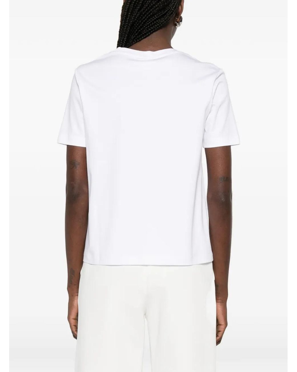 Max Mara White T-Shirt À Imprimé Graphique
