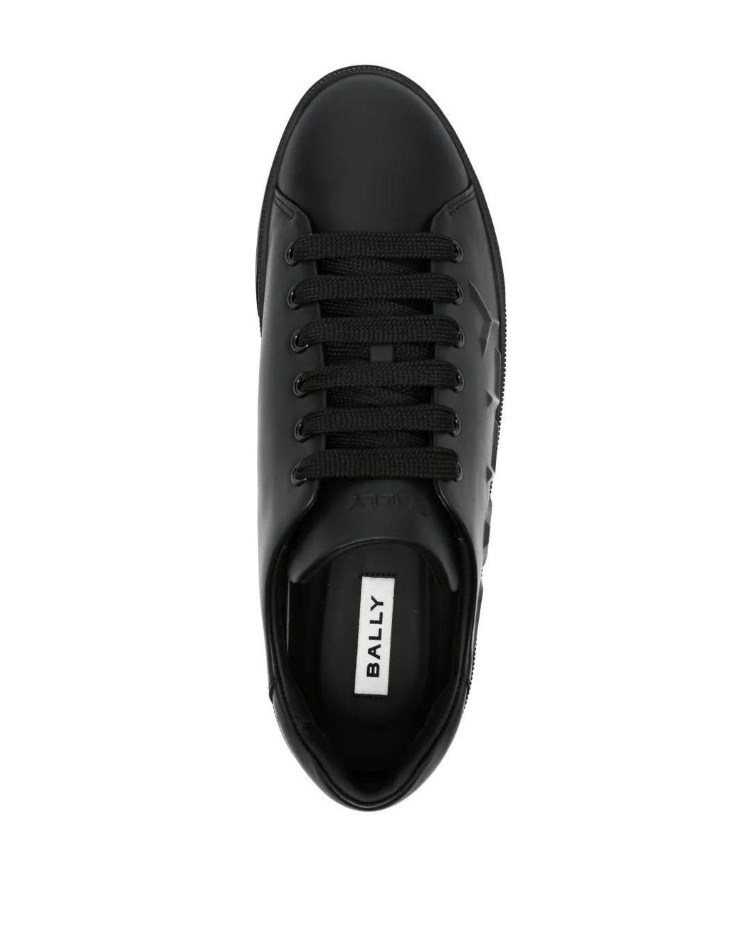 Bally Black Minimalist Low-Top Leather Sneakers for men