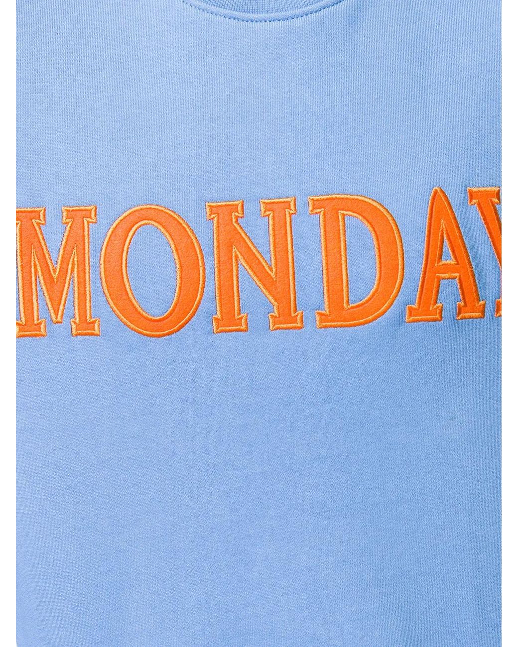 Alberta Ferretti Blue Monday Patch Sweatshirt
