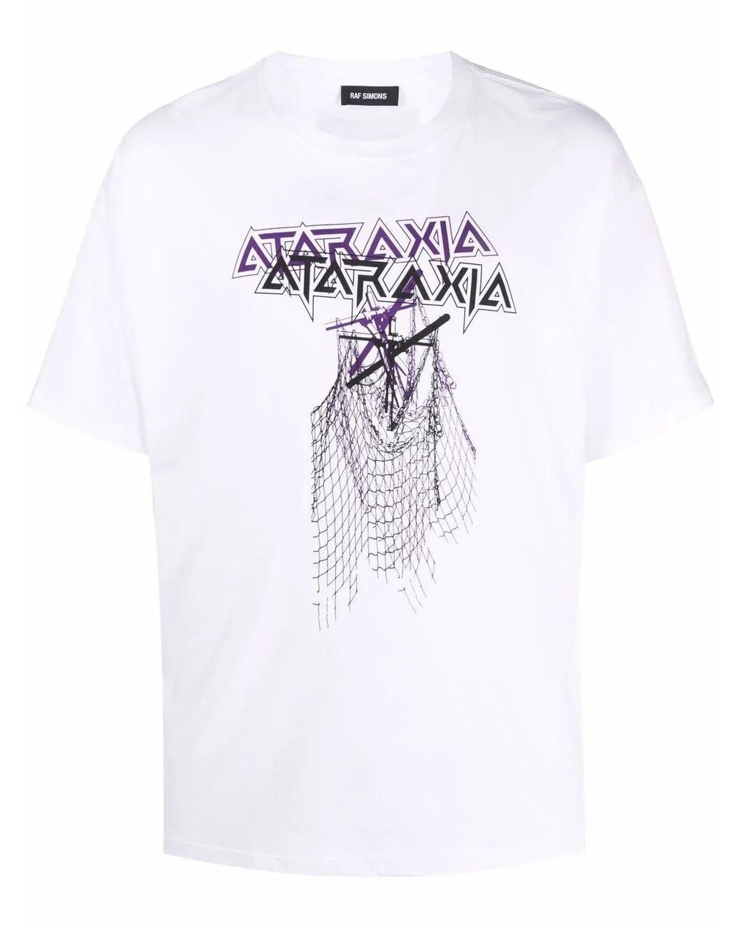 Raf Simons White Graphic-Print T-Shirt for men