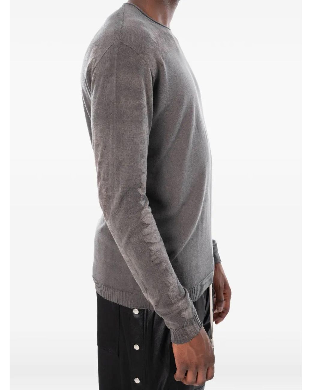 MD75 Gray Hand-Treated Knitted Sweater for men