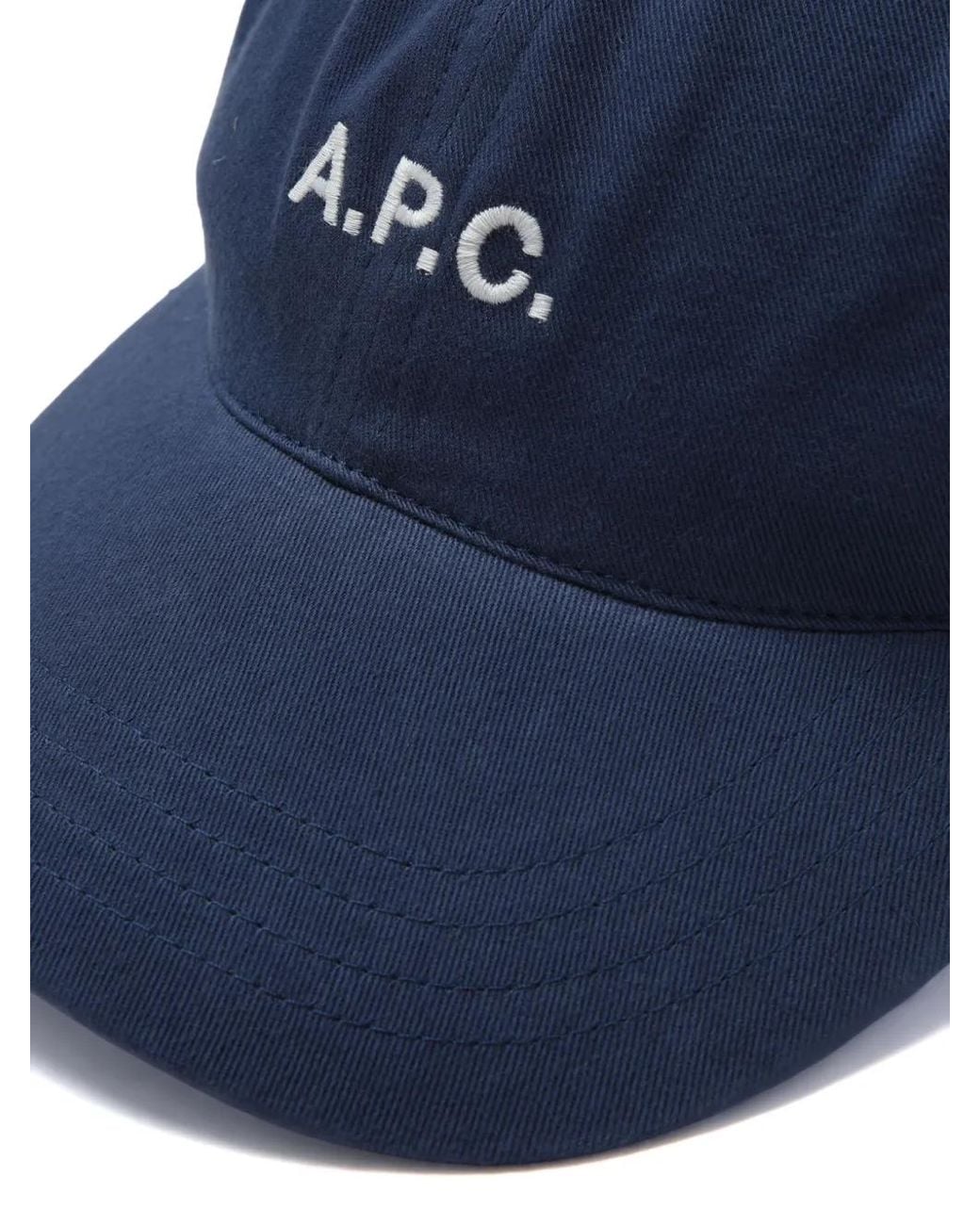 A.P.C. Logo-Embroidered Baseball Cap in Blue for Men | Lyst