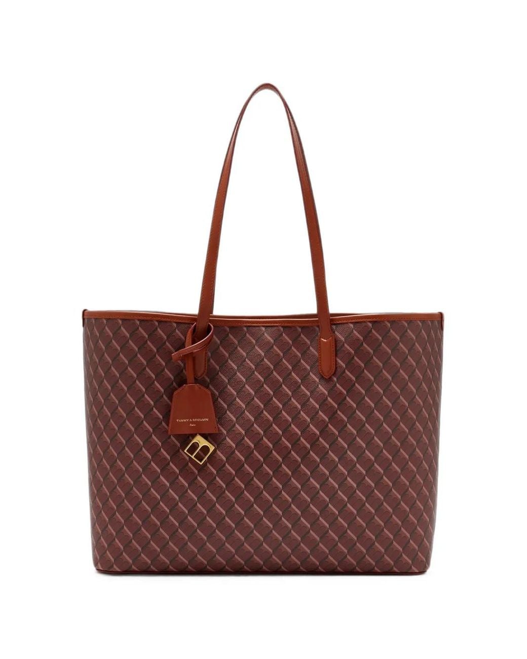 Tammy & Benjamin Red Monogram-Print Tote Bag