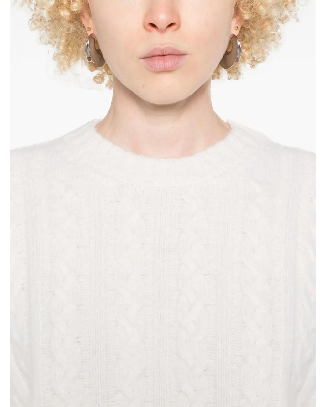 Rohe White Cable-Knit Sweater