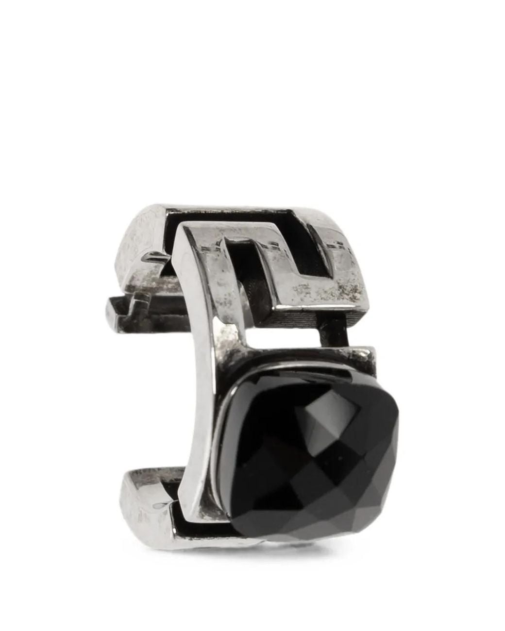 Versace Black Greca Ear Cuff Mit Schmucksteinen
