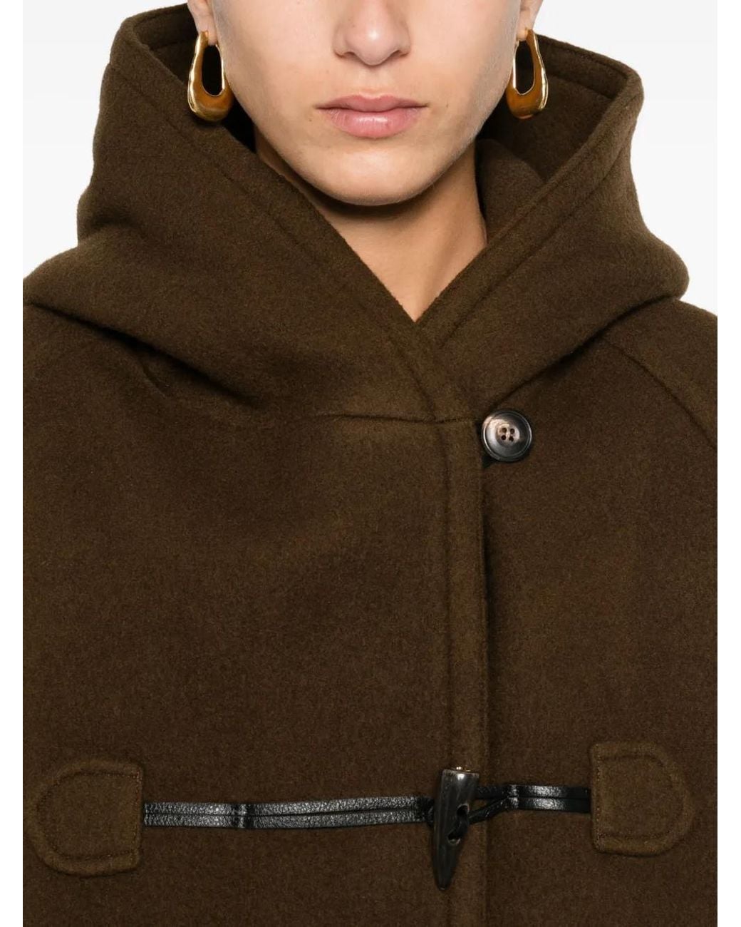 Low Classic Brown Wool Blend Single-Breasted Coat