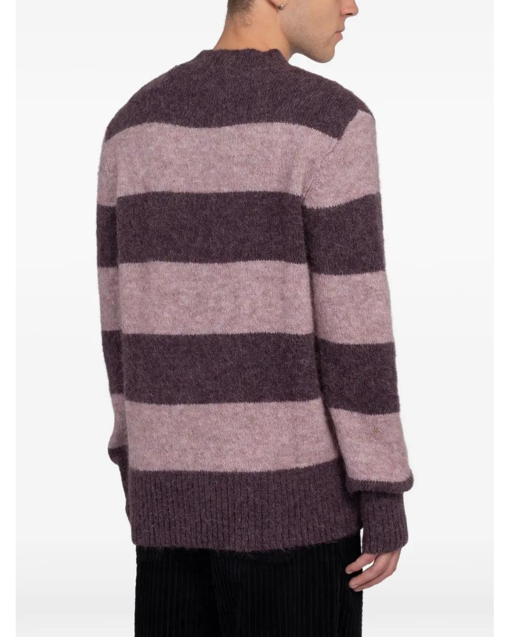 Minimum Red Fraser Striped Sweater for men