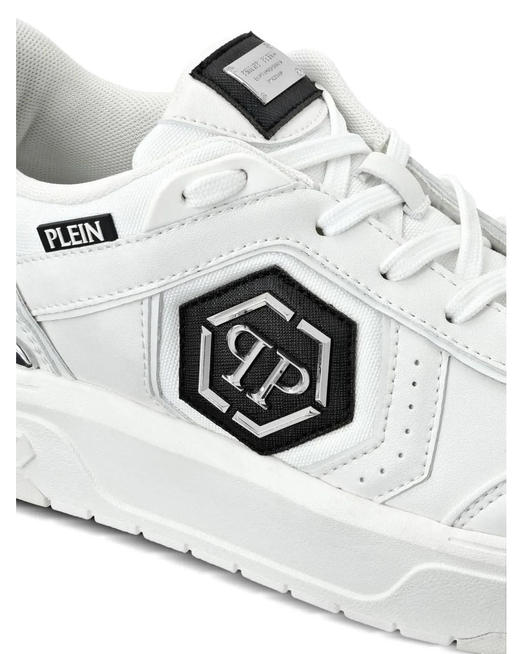 Philipp Plein White Sk8R Plein Low-Top Sneakers