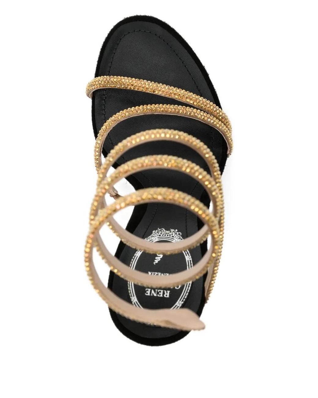 Rene Caovilla Metallic Margot Crystal-Embellished Sandals