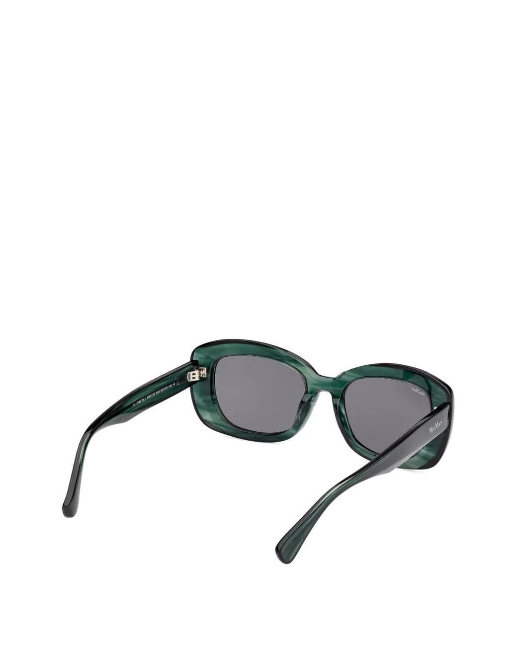 Max Mara Eyewear Gray Logo-Detail Oval-Frame Sunglasses