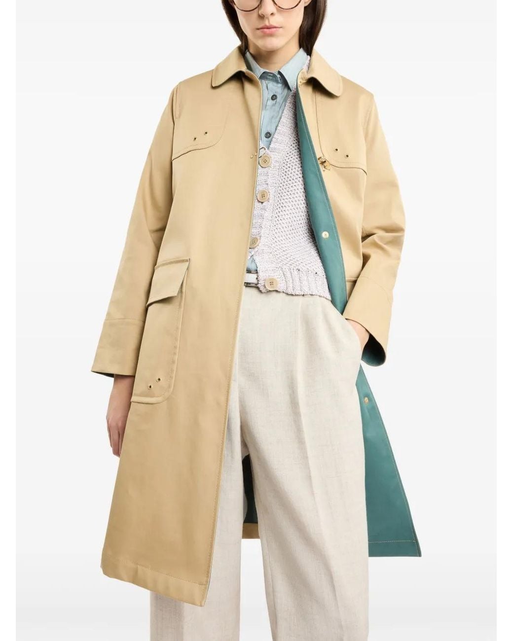 Fay Natural Cotton Trench Coat